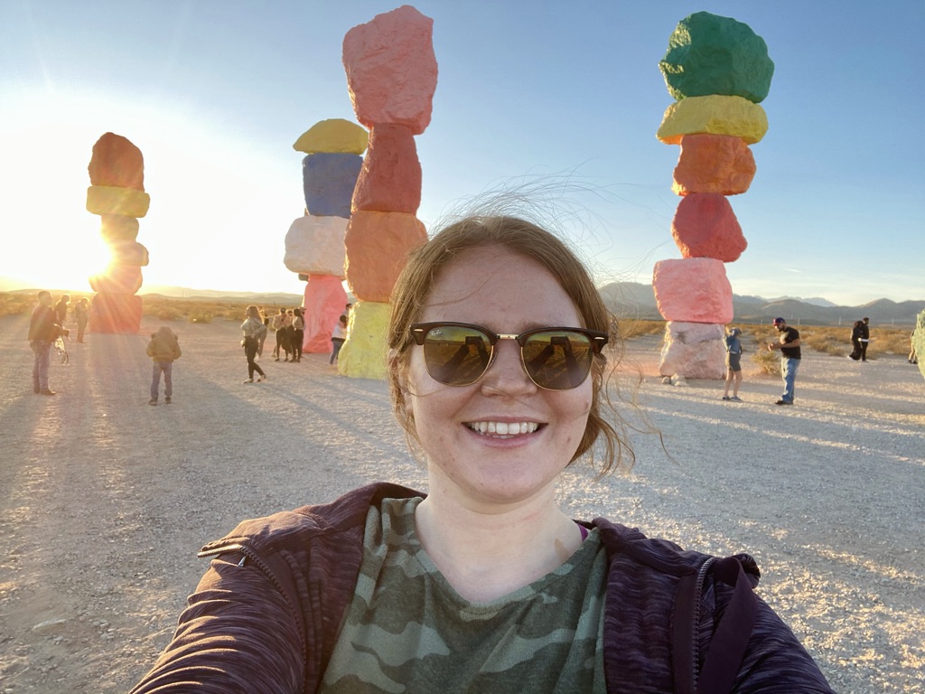 Megan at the painted rocks